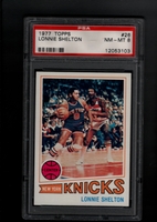 1977 Topps #026 Lonnie Shelton PSA 8 NM-MT NEW YORK KNICKS